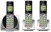 VTech DECT 6.0 Three Handset Cordless Phone with CID, Backlit Keypads and Screens, Full Duplex Handset Speakerphones, Call Block, (Not Answering Machine Version) Silver/Black 🍁 All In One Marketplace Canada