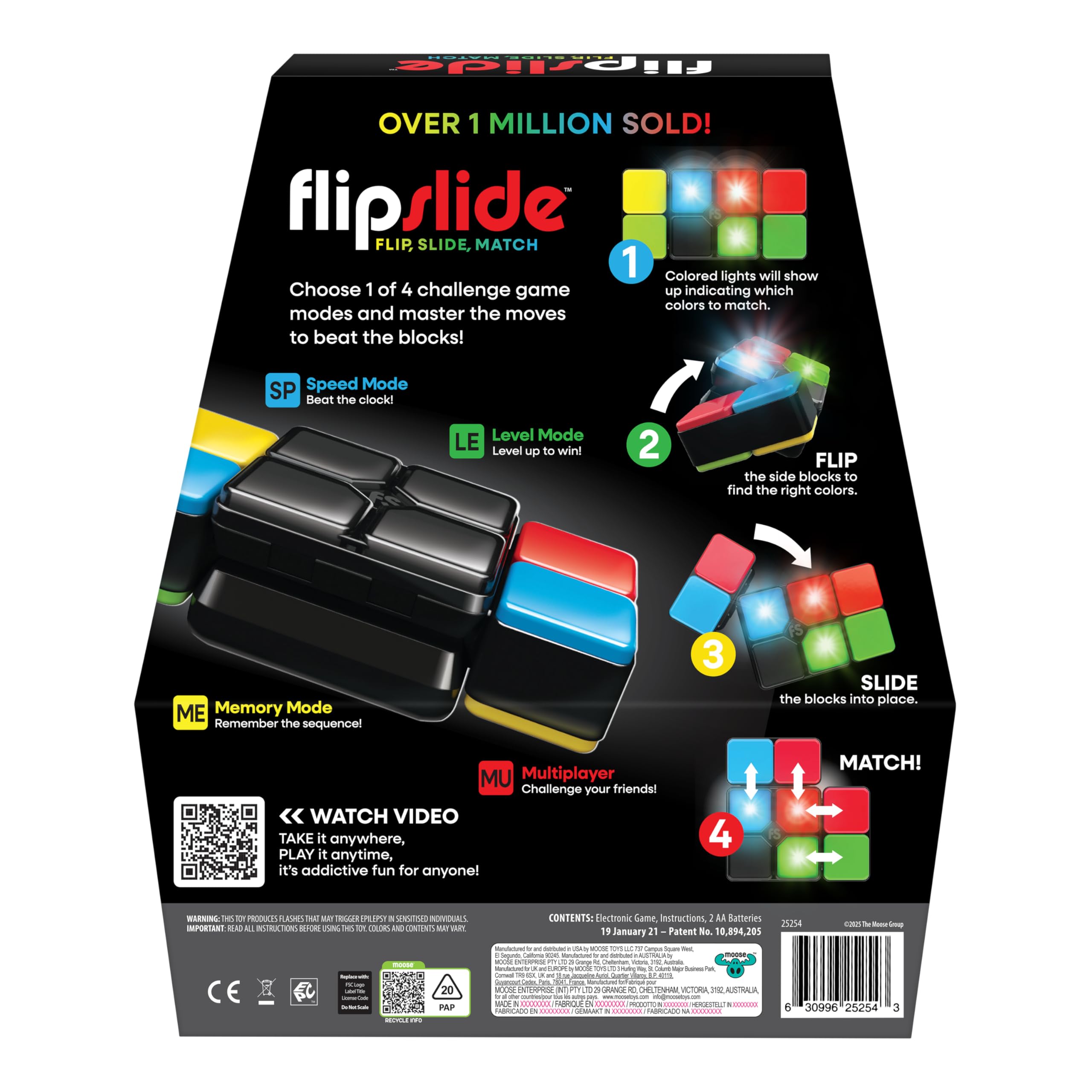 Moose Games Flipslide, Fast-Paced Handheld Puzzle Toy, Gifts for Boys and Girls Ages 8-13, Travel Games, Toys for Teens 🍁 All In One Marketplace Canada