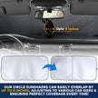 EcoNour Car Windshield Sun Shade with Storage Pouch | Front Window Sun Protector for UV Rays & Sun Heat | Car Interior Accessories Fits Small Sedans, Mini SUVs and Hatchbacks | Standard (64x32 inches) 🍁 All In One Marketplace Canada