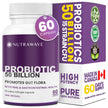Nutrawave 50 BILLION Probiotics Women & Men, 15 Strains Active Culture. Relieves Bloating and Constipation, Improved Digestion and Gut Health Supplement, Non-GMO, Vegan, Gluten Free. 60 Vegan Capsules/ 60 Day Supply 🍁 All In One Marketplace Canada