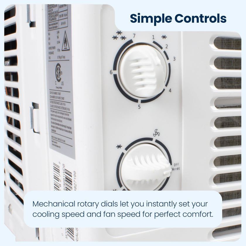 Danby DAC050MB1WDB 5,000 BTU Window Air Conditioner, 2 Cooling and Fan Settings, Easy to Use Mechanical Rotary Controls, Ideal for Rooms Up to 150 Square Feet 🍁 All In One Marketplace Canada