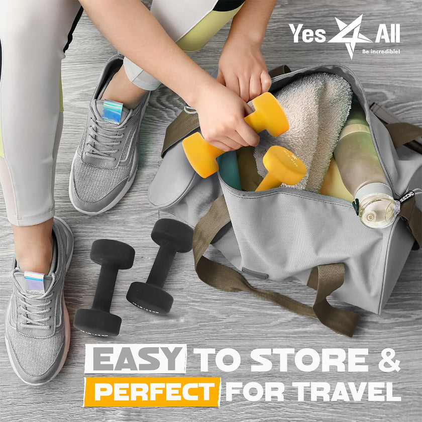Yes4All Dumbbell Neoprene, poids et haltere, Weight Set, Hand Weights for Women, Dumbbells Pair, Free Weights (Orange - 8lbs) 🍁 All In One Marketplace Canada