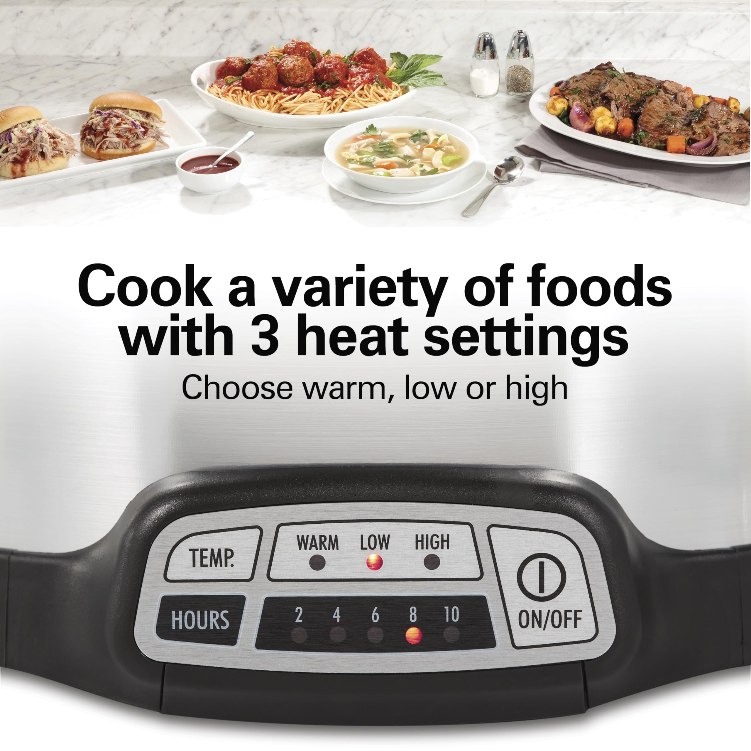 Hamilton Beach Programmable Slow Cooker, 6 Quart Capacity, Silver, 33463 🍁 All In One Marketplace Canada