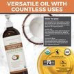 Viva Naturals Organic Fractionated Coconut Oil – Pure Massage Oils for Massage Therapy, Coconut Oil for Skin & Hair, Lightweight Carrier Oil for Essential Oils, 16 fl oz 🍁 All In One Marketplace Canada