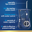 Waterpik Aquarius Water Flosser For Teeth Cleaning, Gums, Braces, Dental Care, Electric Power With 10 Settings, 7 Tips For Multiple Users & Needs, CDA Validated, Blue WP-663, Packaging May Vary 🍁 All In One Marketplace Canada