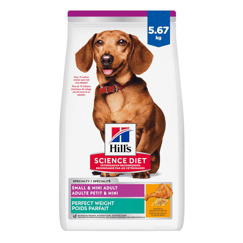 Hill's Science Diet Adult Perfect Weight Small & Mini Chicken Recipe Dry Dog Food, 5.67 kg Bag 🍁 All In One Marketplace Canada