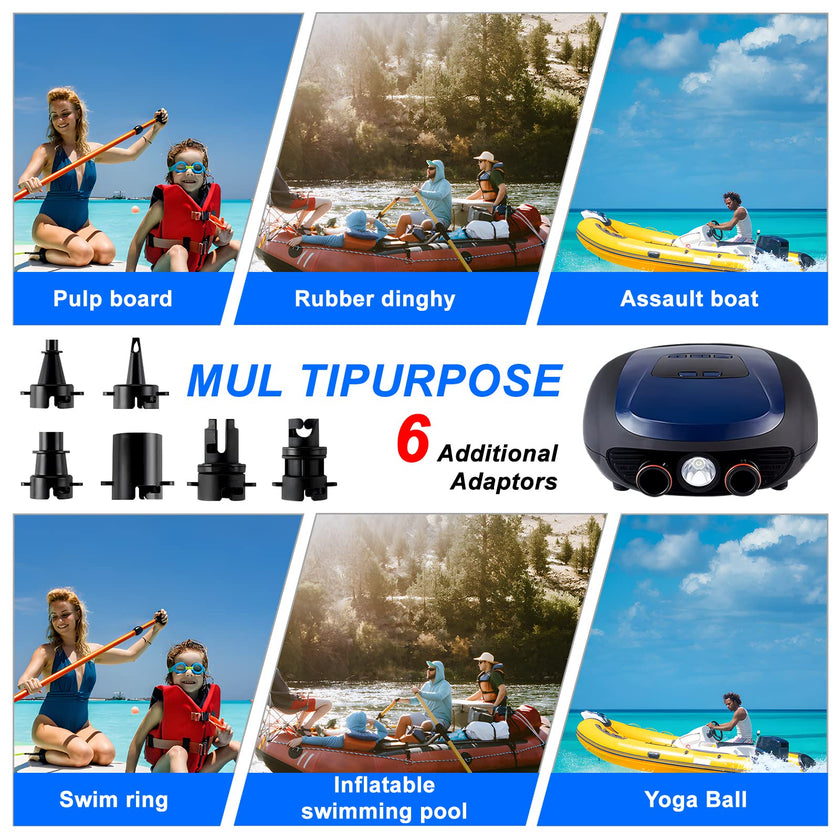 Paddle Board Pump, SUP Electric Air Pump, Portable 20 PSI Air Compressor, Auto-Off Inflation & Deflation Function with 12V DC Car Cigarette Lighter for Paddle Board,Inflatable Sups, Kayaks and Boats 🍁 All In One Marketplace Canada