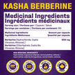 Maximum Strength Berberine Supplement 1000 mg Per Serving (500mg Per Capsule). Supports Healthy Glucose (Blood Sugar) and Lipid (Fats) Metabolism. Non-GMO, Vegan, Gluten-free. Bulk 120 Capsules. Proudly Canadian. Easy to Swallow. Kasha Nutrition