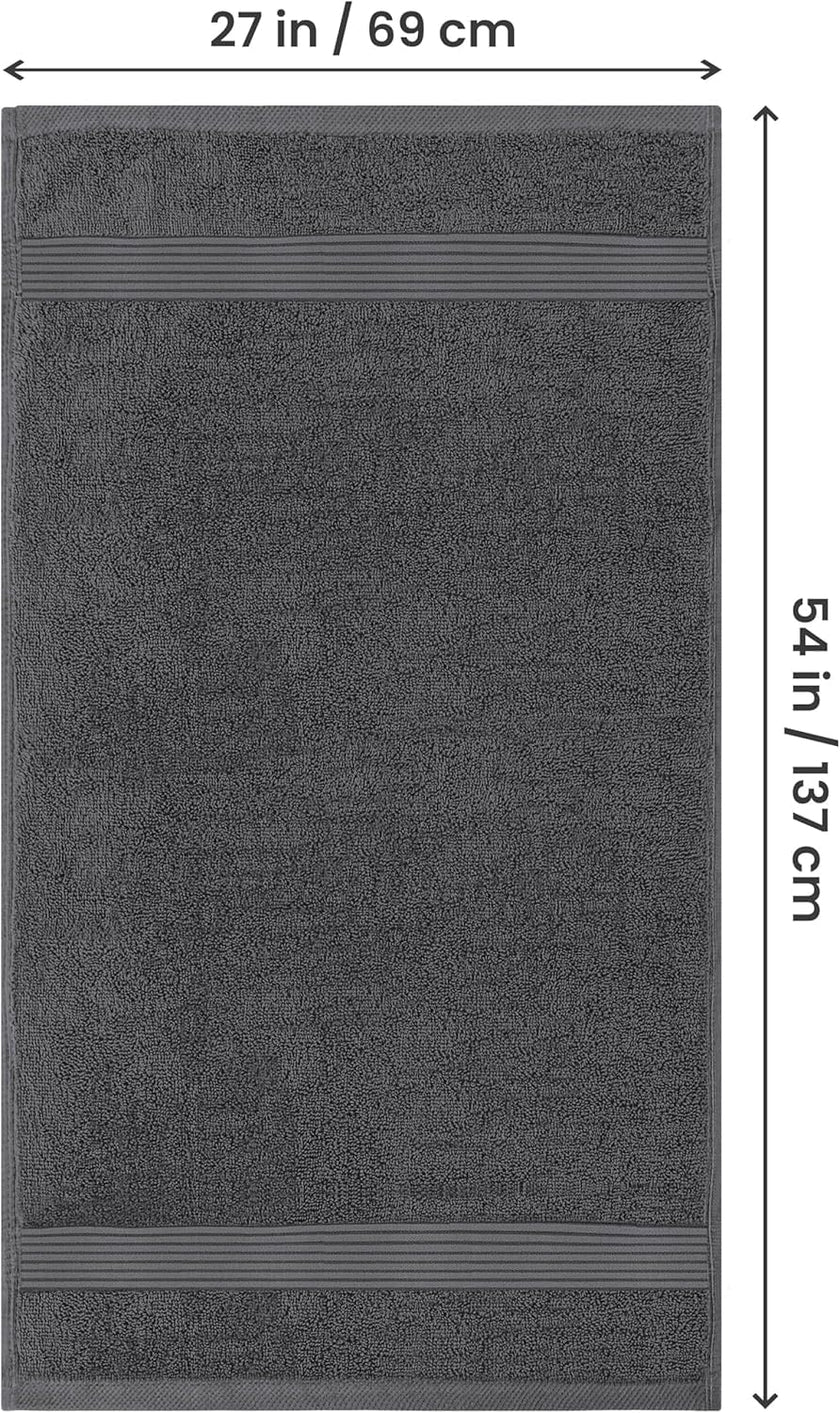 Utopia Towels Premium 100% Combed Ring Spun Cotton Bath Towels, Ultra Soft and Highly Absorbent, 27 by 54 inches, Large Bath Towels, 4 Pack, Grey 🍁 All In One Marketplace Canada