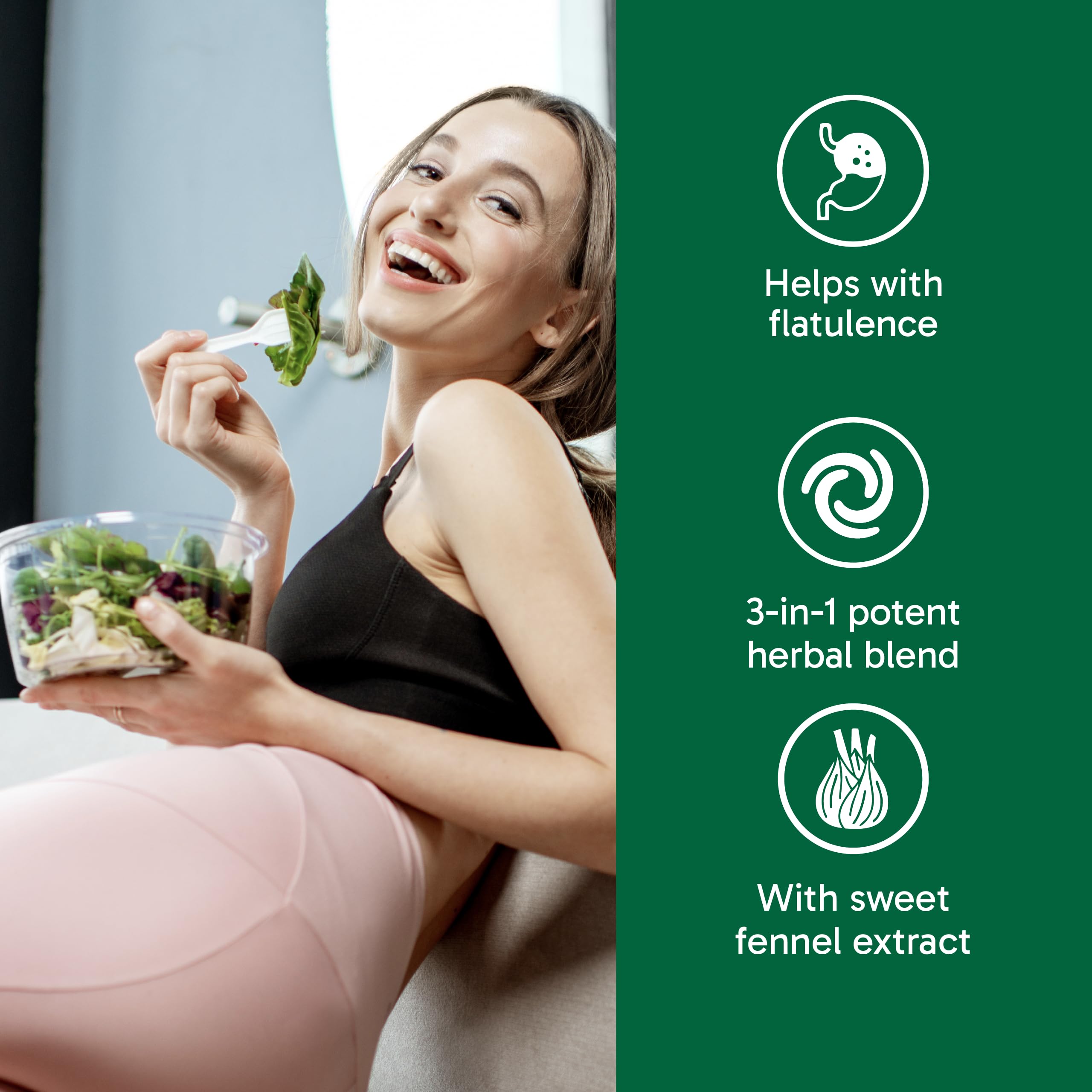 Organika Canadian-Made Bloat Relief- Helps Relieve Bloating and Flatulence- Herbal Blend of Sweet Fennel, Turmeric, and Milk Thistle- Digestive Support- 120vcaps 🍁 All In One Marketplace Canada
