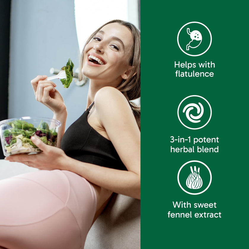 Organika Canadian-Made Bloat Relief- Helps Relieve Bloating and Flatulence- Herbal Blend of Sweet Fennel, Turmeric, and Milk Thistle- Digestive Support- 120vcaps 🍁 All In One Marketplace Canada
