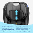 Graco SlimFit3 LX 3-in-1 Car Seat ft. Anti-Rebound Bar, Baby to Big Kid Car Seat, 2.2-45 kg (4-100 lb), Gotham 🍁 All In One Marketplace Canada