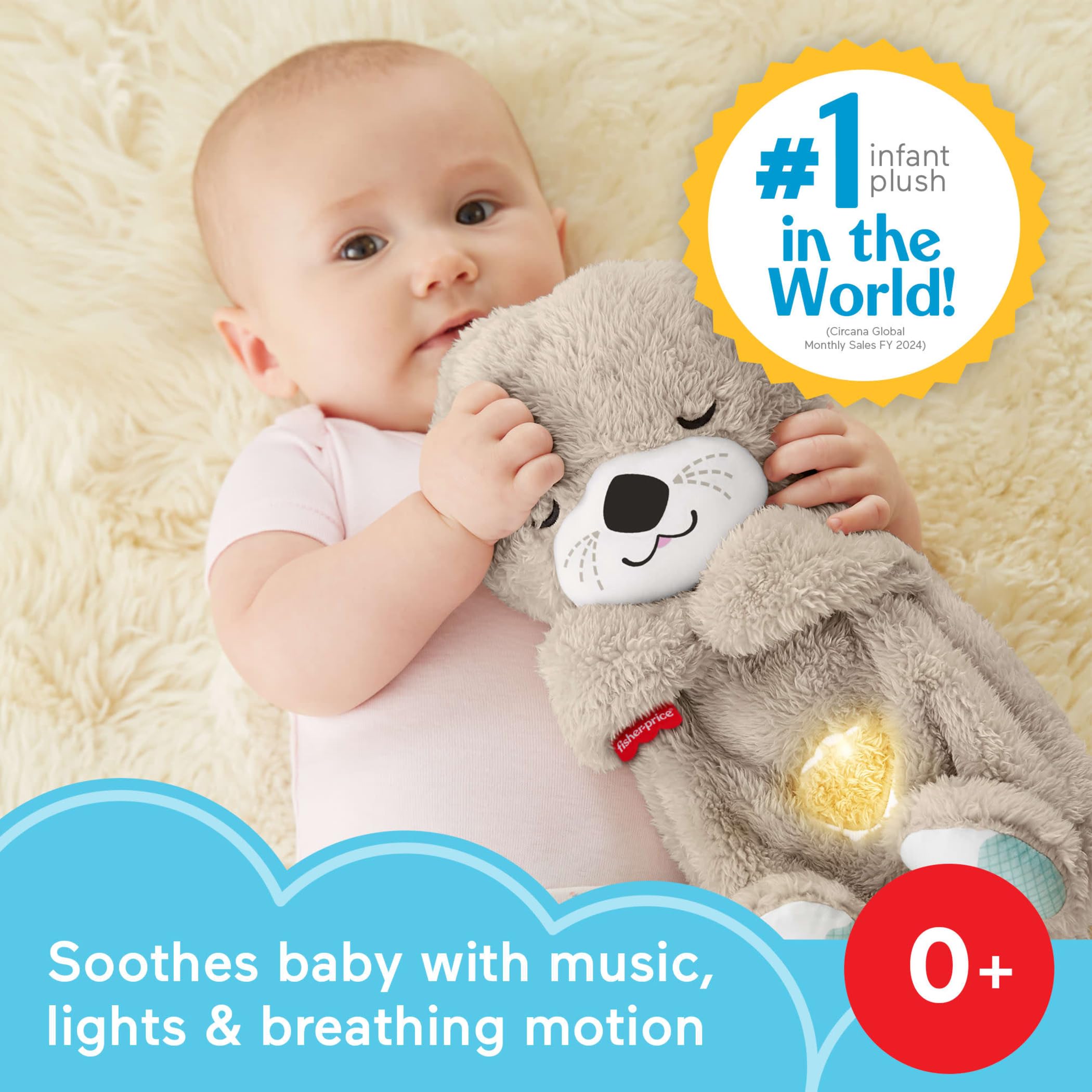 Fisher-Price Baby Toy Soothe ‘n Snuggle Otter, Plush Portable Sound Machine with Breathing Motion & Lights for Newborns Ages 0+ Months 🍁 All In One Marketplace Canada