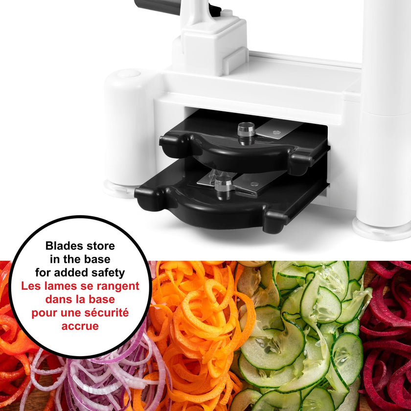 Starfrit Spiralizer, 4 Blades, Veggie Noodle Maker, Suction Base 🍁 All In One Marketplace Canada