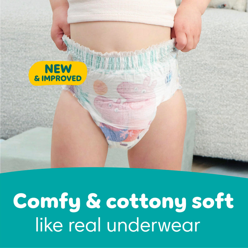 Pampers Easy Ups Girls & Boys Potty Training Pants, Size 7 (5T6T), Peppa Absorbent Training Underwear, Up to 100% Leakproof Day and Night, Hypoallergenic, 1 Pack (Count of 46) 🍁 All In One Marketplace Canada