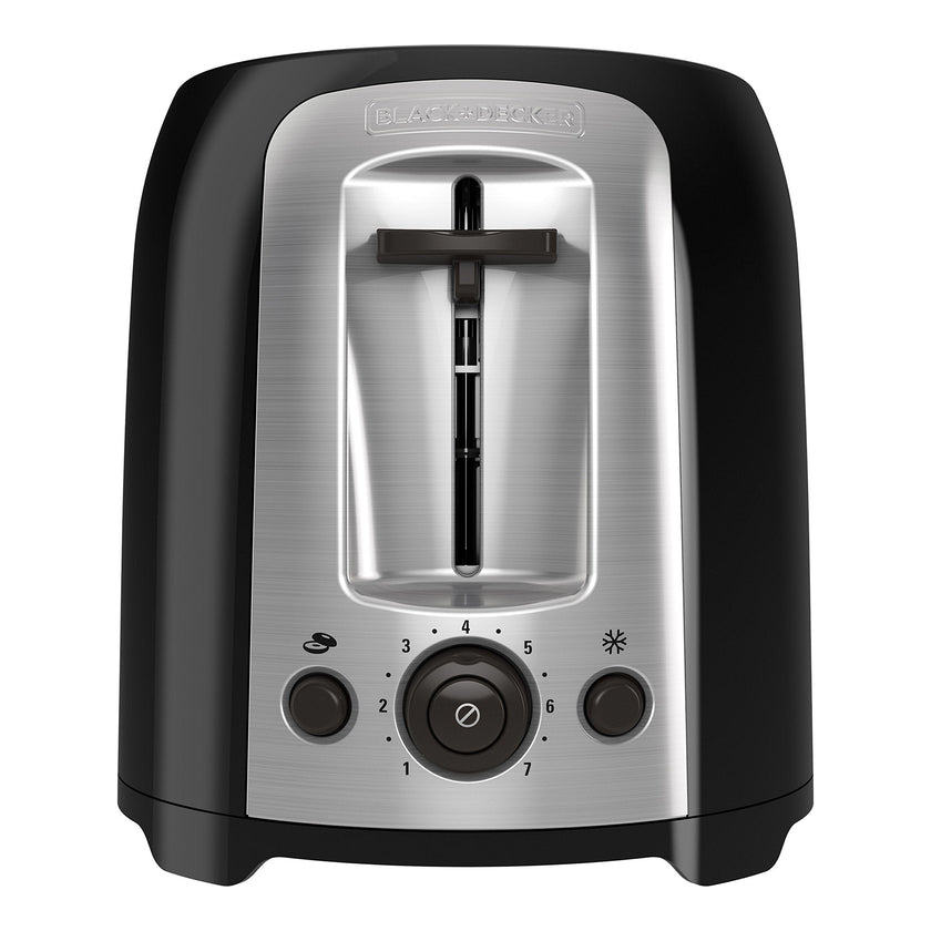 BLACK+DECKER 2-Slice Extra Wide Slot Toaster, Classic Oval, Black with Stainless Steel Accents, TR1278B 🍁 All In One Marketplace Canada