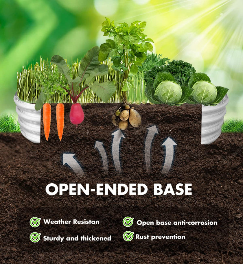 COATTOA Galvanized Raised Garden Bed, Raised Garden Boxes, 2 Pcs 6×3×1ft Outdoor Galvanized Planter Box, Garden Stock Tank Outdoor with Metal Plant Stakes, Garden Beds for Vegetables Planting 🍁 All In One Marketplace Canada