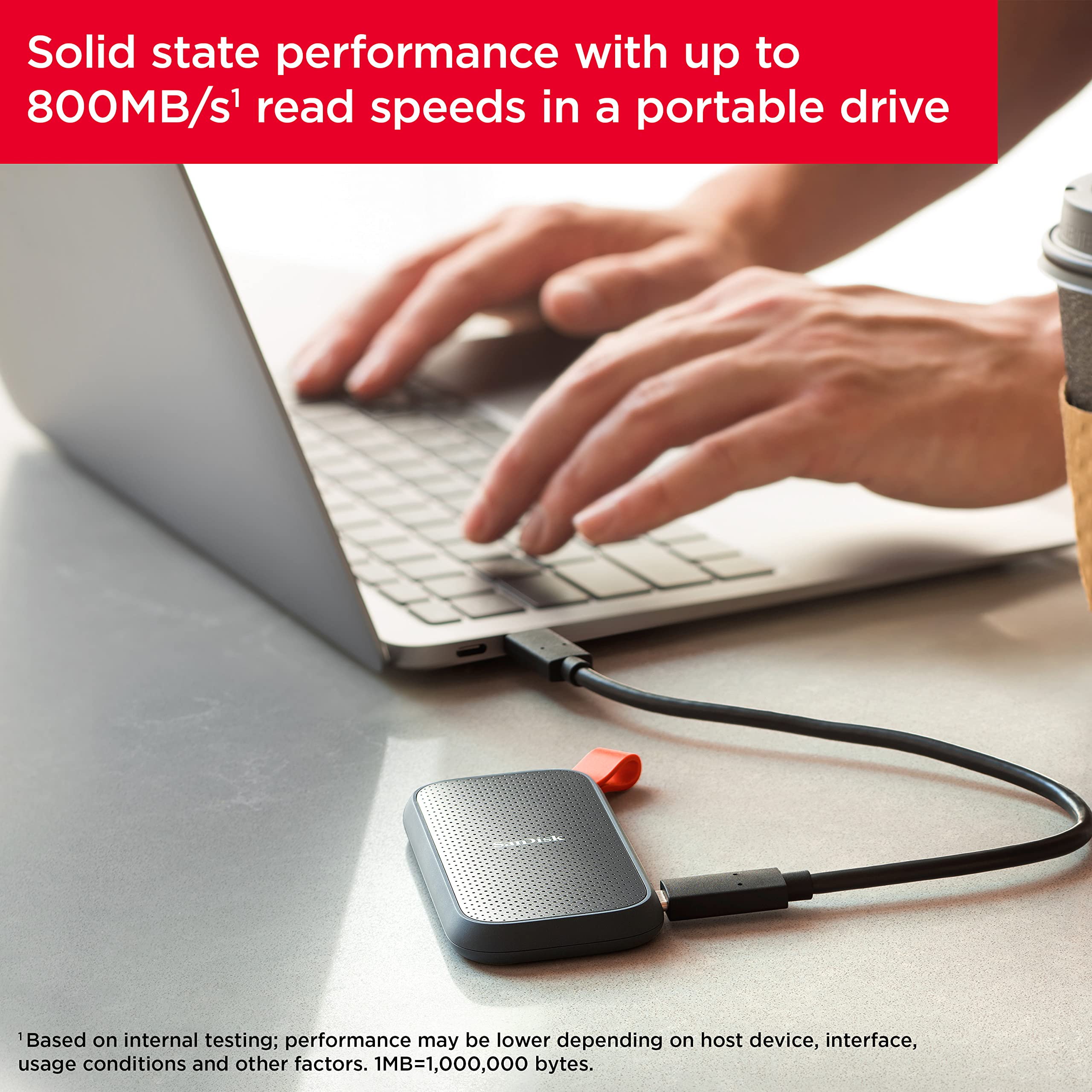 SanDisk 1TB Portable SSD - Up to 800MB/s, USB-C, USB 3.2 Gen 2, Updated Firmware - External Solid State Drive - SDSSDE30-1T00-G26 🍁 All In One Marketplace Canada