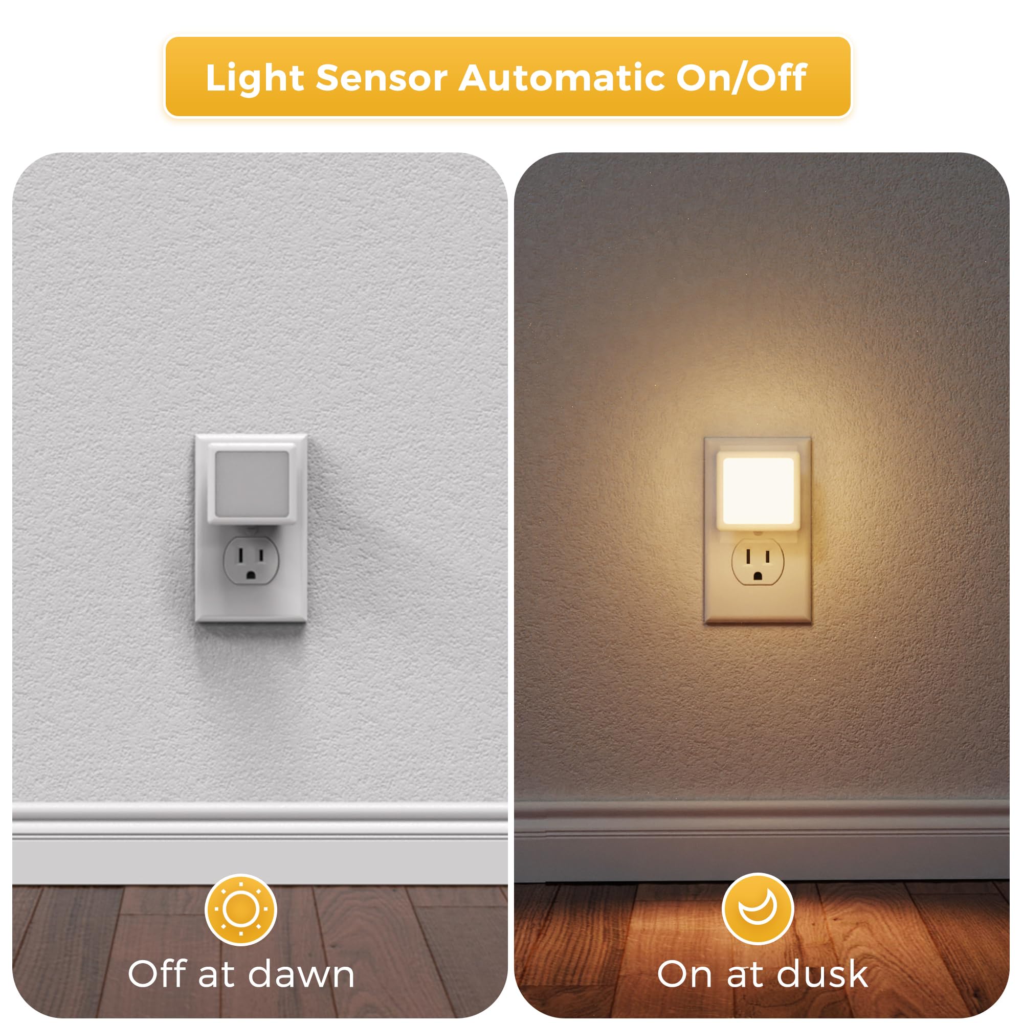 Night Lights Plug into Wall 2 Pack, L LOHAS LED Night Light with Dusk to Dawn Sensor, 3000K Soft White Nightlight, Non-Dim 🍁 All In One Marketplace Canada