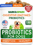 Probiotics for Dogs - Gas, Diarrhea, Allergy, Constipation, Upset Stomach Relief, w/Digestive Enzymes + Prebiotics - Chewable Supplement - Improve Digestion, Immunity - Dog Probiotics Chews - 120Ct 🍁 All In One Marketplace Canada