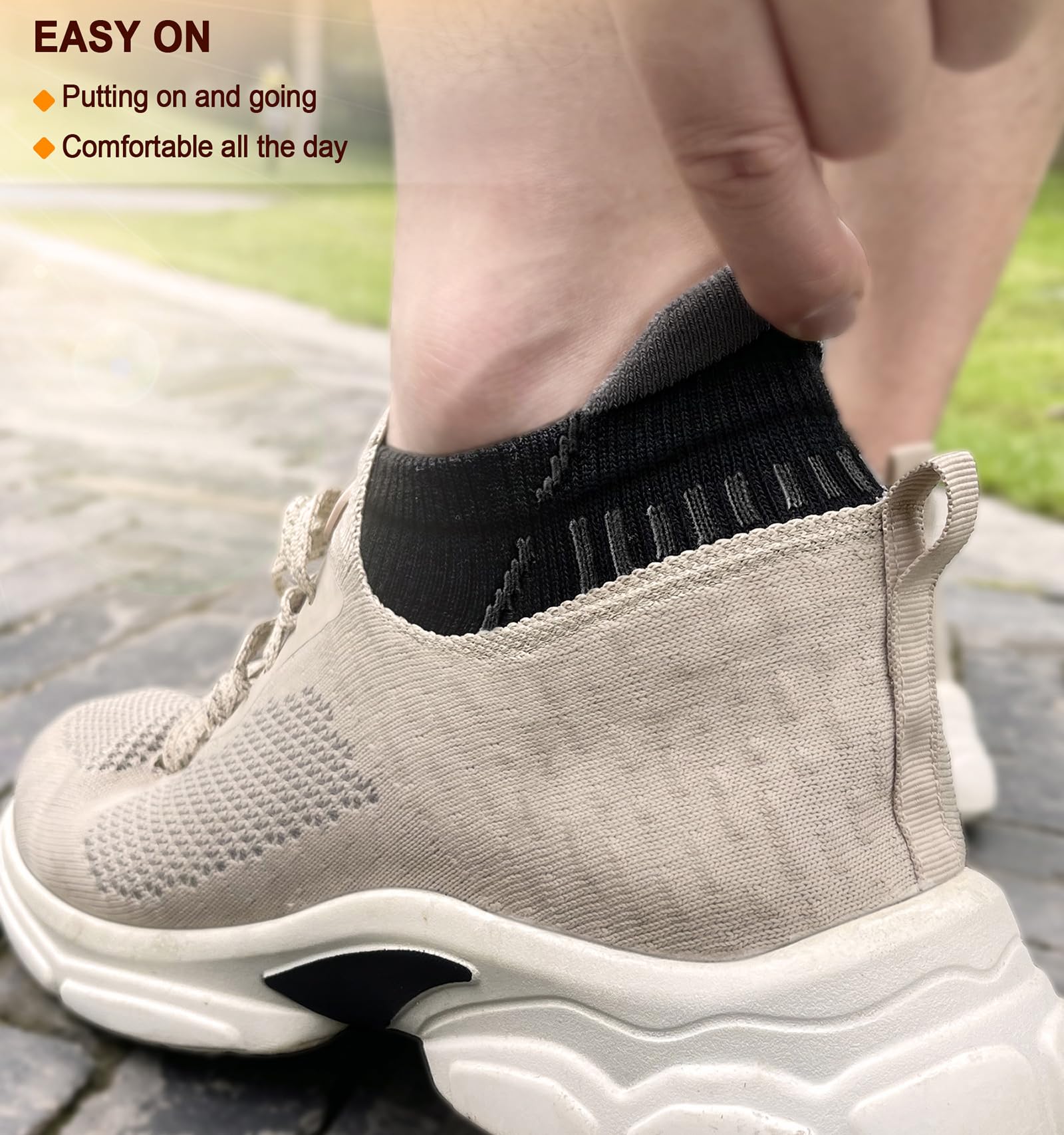 BULLIANT Men Running Socks 6Pairs-Ankle Athletic Socks Wicking Cushioned for Men Walking-Arch Compression Support(6Pairs,Shoes Size:Men 10-12) 🍁 All In One Marketplace Canada