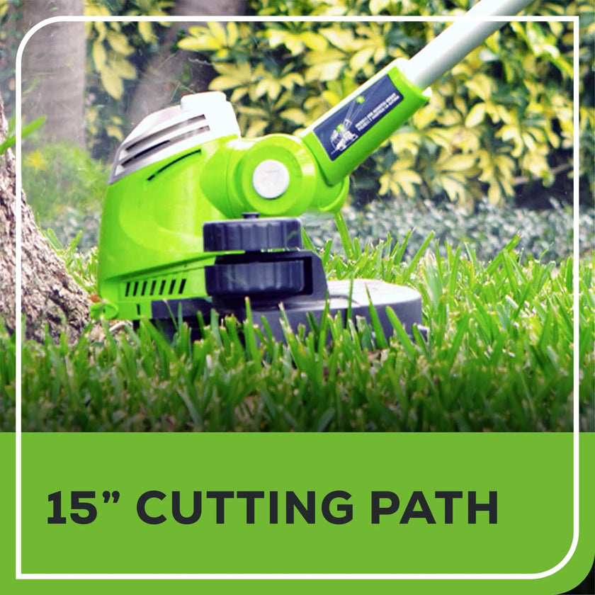 Greenworks 5.5 Amp 15″ Electric String Trimmer/Edger –Auto Dual Line Feed, Adjustable Handle, Rotating Head & Lightweight for Home Yard, Lawn Edges, Driveway, Fence Lines & Garden Borders Maintenance 🍁 All In One Marketplace Canada