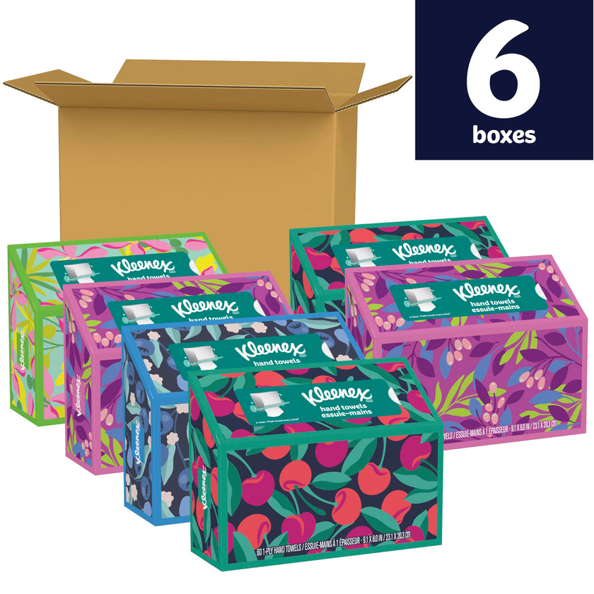 Kleenex Hand Towels, Single-Use Disposable Paper Towels, 6 Boxes, 60 Towels Per Box (360 Towels Total) 🍁 All In One Marketplace Canada