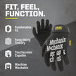 Mechanix Wear: The Original Work Glove with Secure Fit, Synthetic Leather Performance Gloves for Multi-purpose Use, Durable, Touchscreen Capable Safety Gloves for Men (Black, Large) 🍁 All In One Marketplace Canada