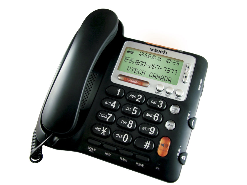 VTech CD1281 Corded Big Button Telephone with Speakerphone, Volume Boost, Caller ID, Desk or Wall Mount (Not Answering Machine) 🍁 All In One Marketplace Canada