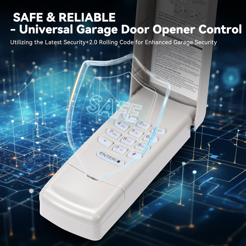 877MAX Universal Wireless Keyless Keypad for Chamberlain/Liftmaster/Craftsman Garage Door Openers - Compatible with Yellow/Purple/Red/Orange/Green Learn Buttons (315/390 MHz) 🍁 All In One Marketplace Canada