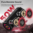 Monster Speaker S200 Wireless Portable Bluetooth Speaker, 24H Playtime, IPX6 Waterproof, 50W Stereo Sound, Bluetooth 5.4, Dual Bass Speakers, Perfect for Home, Parties, and Travel.Black 🍁 All In One Marketplace Canada