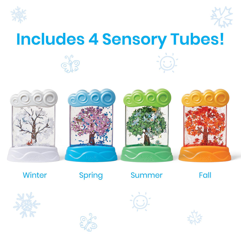 hand2mind Changing Seasons Sensory Tubes, Quiet Fidget Toys for Kids 3-5, Toddler Science Toys, Weather Toys, Calming Toys for Kids, Calm Down Corner Supplies, Preschool Classroom Must Haves 🍁 All In One Marketplace Canada