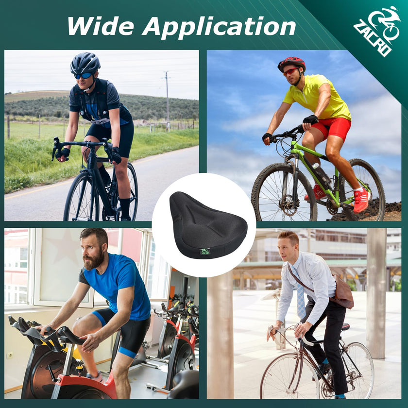Zacro Gel Bike Seat Cover - Extra Soft Bike Seat Cushion for Men & Women, Padded Exercise Bicycle Seat Cushion Compatible with Peloton, Outdoor & Indoor 🍁 All In One Marketplace Canada