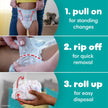 Pampers Diapers - Swaddlers 360 degrees - Size 4, 100 Count, up to 100% Leakproof Comfy Dry Fit, EZ Off Tabs Designed for Easy Changes, Pull On Diaper 🍁 All In One Marketplace Canada
