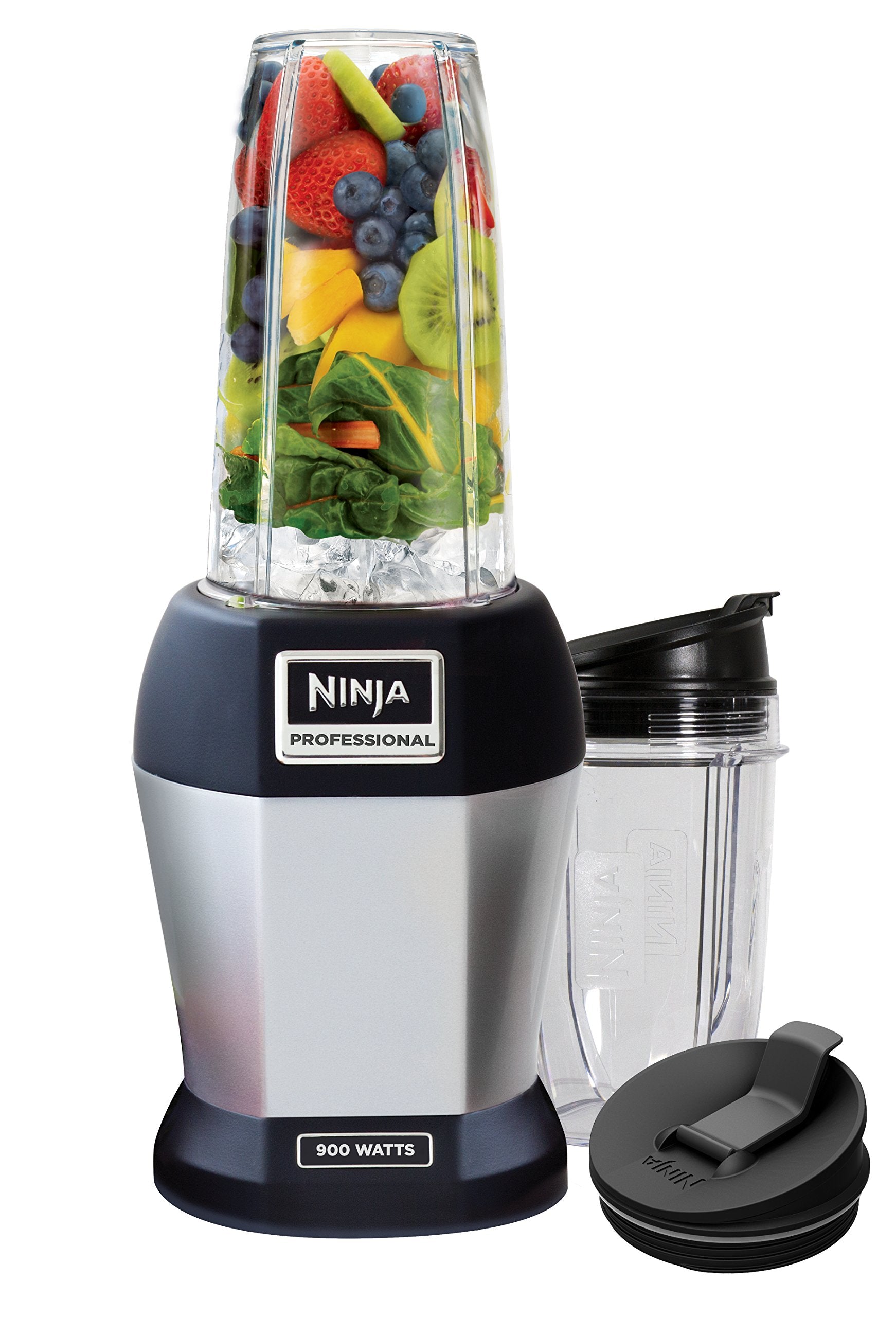 Ninja BL450C, Nutri Pro Personal Blender For Juices, Shakes & Smoothies, 18 and 24 Oz cups, Black/Silver, 900W (Canadian Version) 🍁 All In One Marketplace Canada