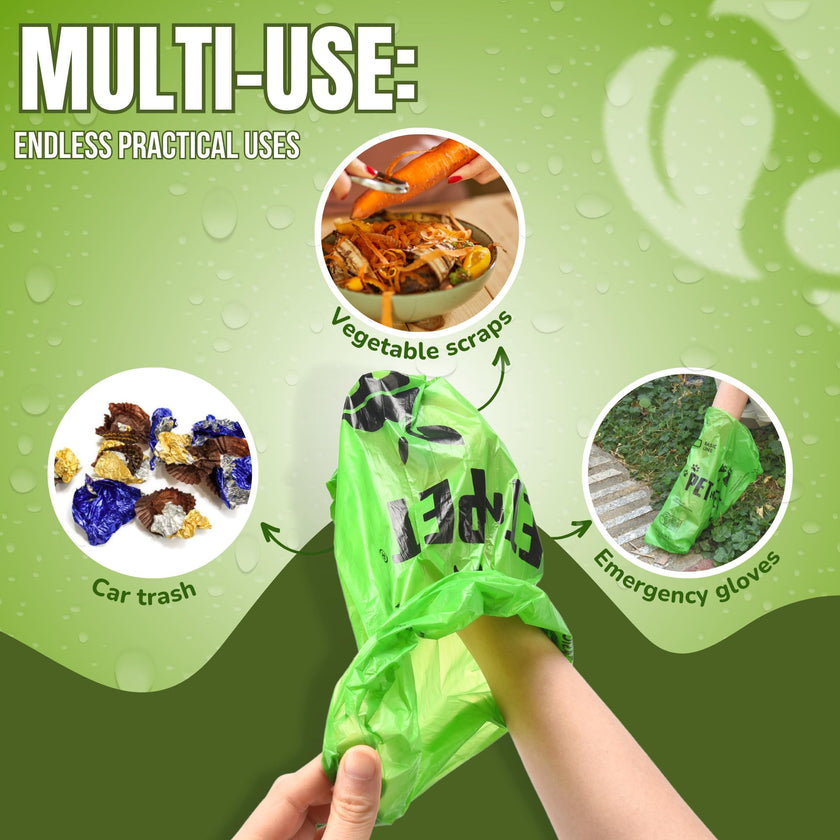 Pet N Pet Dog Poop Bags - USDA Certified 41% Plant-Based Doggy Poop Bags - Leak-Proof Sac Caca Chien Refill Rolls (1080 Count, Unscented, Green) 🍁 All In One Marketplace Canada