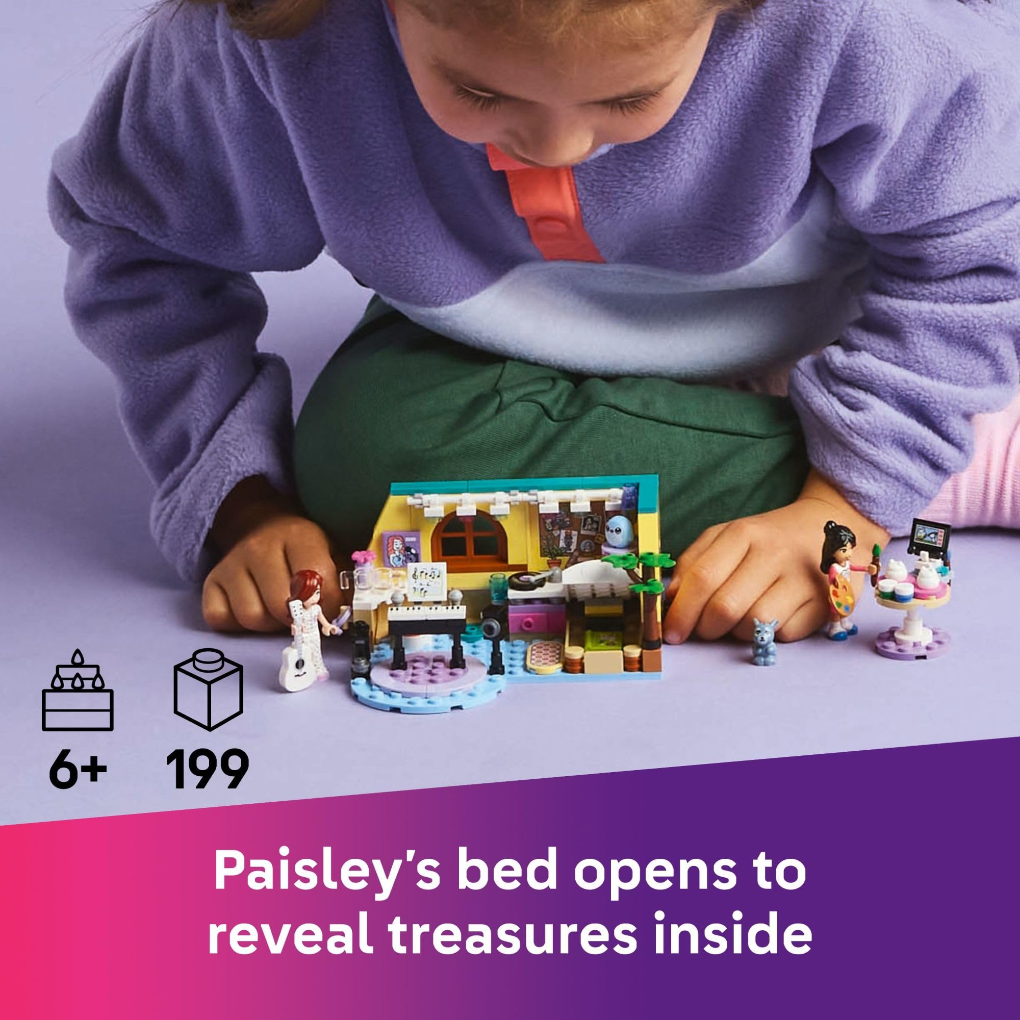 LEGO Friends Paisley's Room Building Toy - Pretend Play Set for Kids, Girls and Boys, Ages 6+ - with 2 Minidolls, Pet Bunny Figure, and Plushie-Style Piece - Gift Idea for Birthdays - 42647 🍁 All In One Marketplace Canada