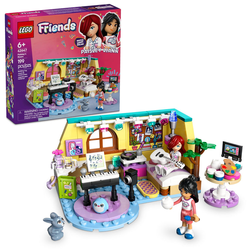 LEGO Friends Paisley's Room Building Toy - Pretend Play Set for Kids, Girls and Boys, Ages 6+ - with 2 Minidolls, Pet Bunny Figure, and Plushie-Style Piece - Gift Idea for Birthdays - 42647 🍁 All In One Marketplace Canada