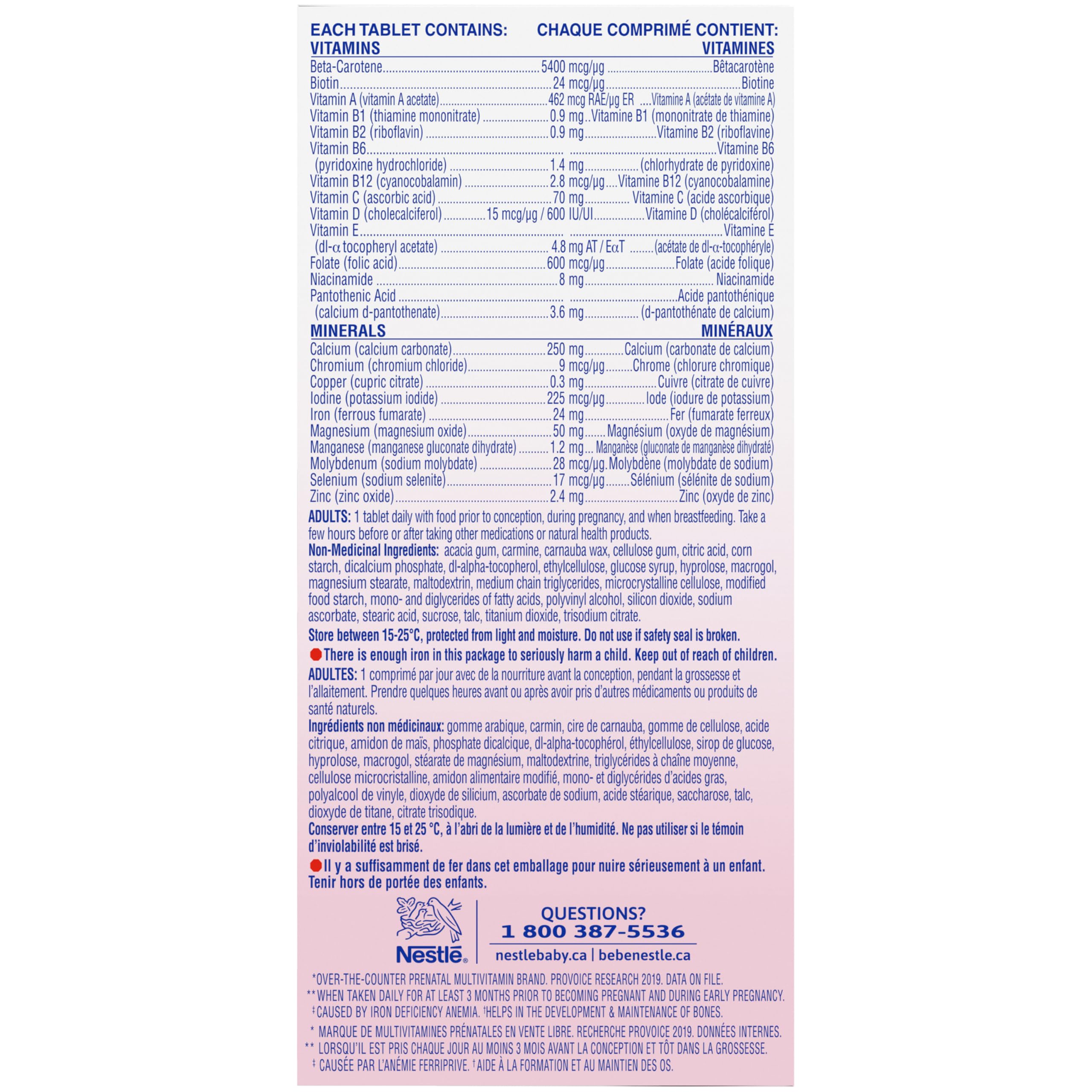 NESTLÉ Materna Prenatal Multivitamin Supplement | Folic Acid | 100 Tablets 🍁 All In One Marketplace Canada