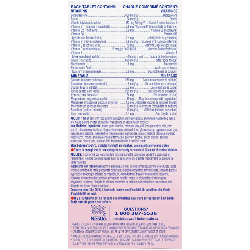 NESTLÉ Materna Prenatal Multivitamin Supplement | Folic Acid | 100 Tablets 🍁 All In One Marketplace Canada