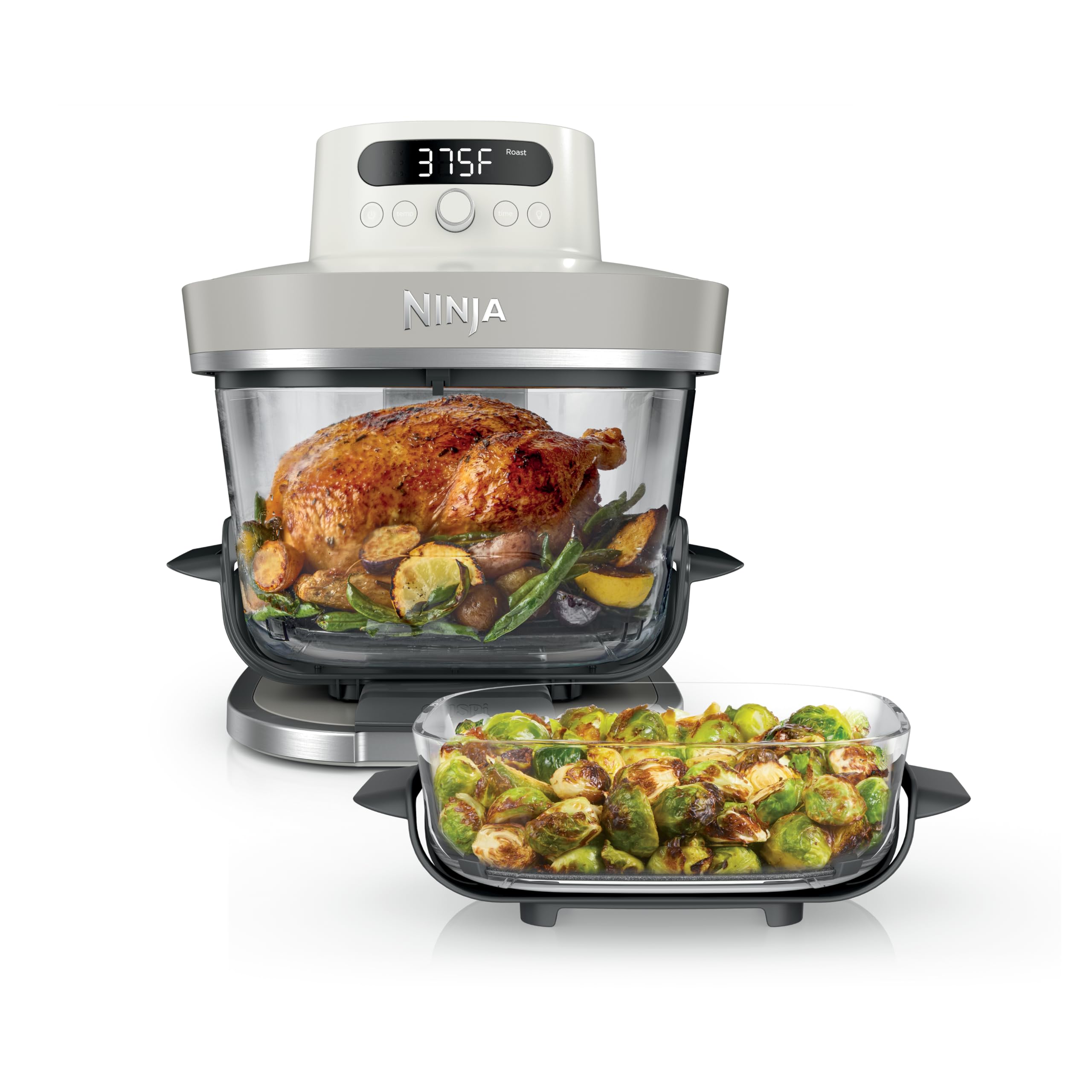 Ninja Crispi Pro 6-in-1 Glass Air Fryer | 6qt & 2.5qt Glass Containers with Storage Lids | Non-Toxic | Meal Prep, Microwave, Freezer & Dishwasher Safe | Air Fry, Bake & More | Bone | AS101CLG 🍁 All In One Marketplace Canada