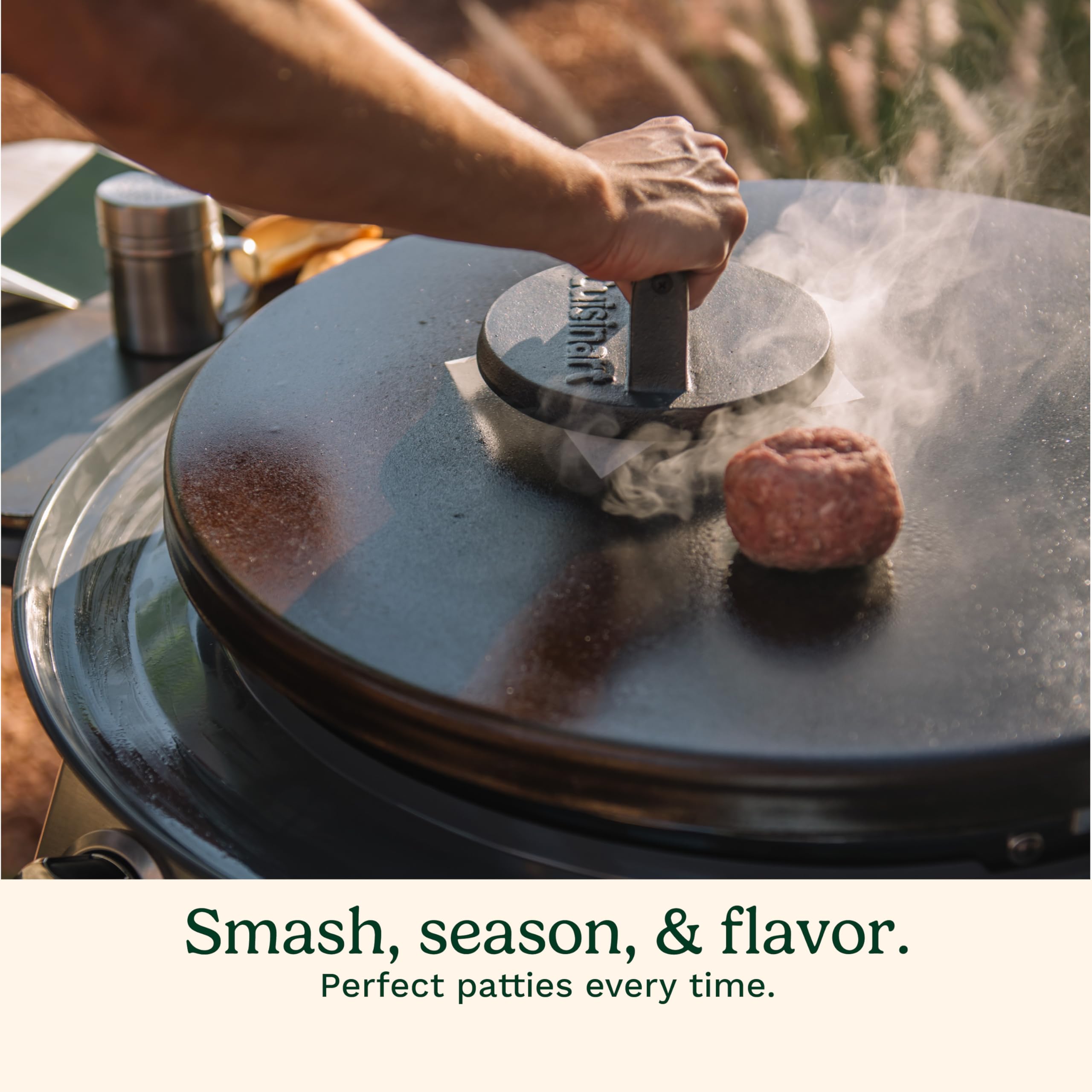 Cuisinart Smash Burger Press, Cast Iron, Heat Resistant Handle (CISB-111C) 🍁 All In One Marketplace Canada
