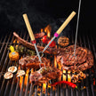 Marshmallow Roasting Sticks, Roasting Sticks with Wooden Handle 32 Inch Extendable BBQ Forks Telescoping Sticks Telescopic Stainless Steel Skewers for Grilling,Campfire (10) 🍁 All In One Marketplace Canada