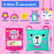 KRAFUN My First Sewing Kit for Kids Age 5+ Beginner Art & Craft, Includes 7 Easy Projects Dolls, Pillows, Bag, Instruction & Plush Felt Materials for Learn to Sew, Embroidery Skills 🍁 All In One Marketplace Canada