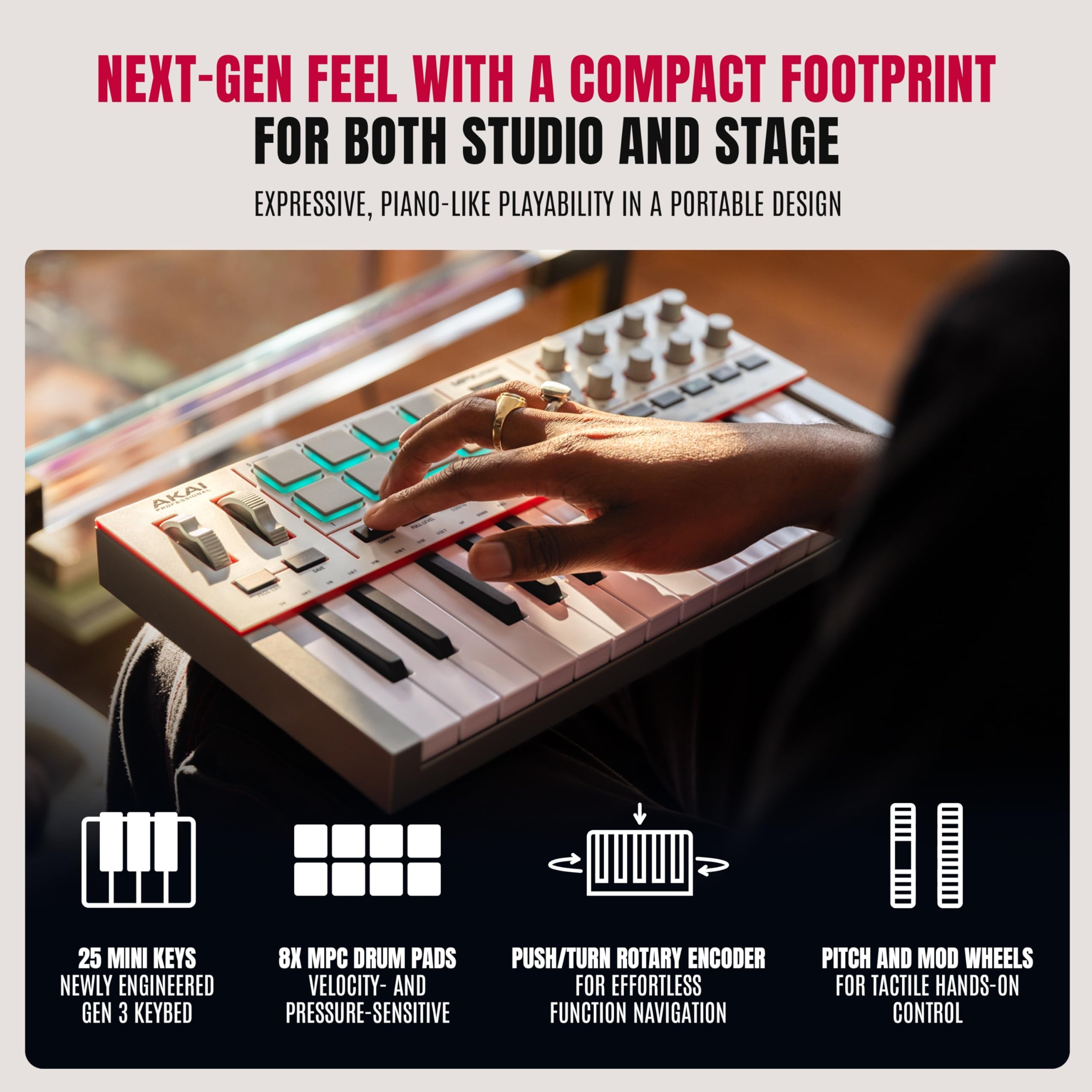 Akai Professional MPK Mini IV 25-Key USB-C MIDI Keyboard Controller, Grey 🍁 All In One Marketplace Canada