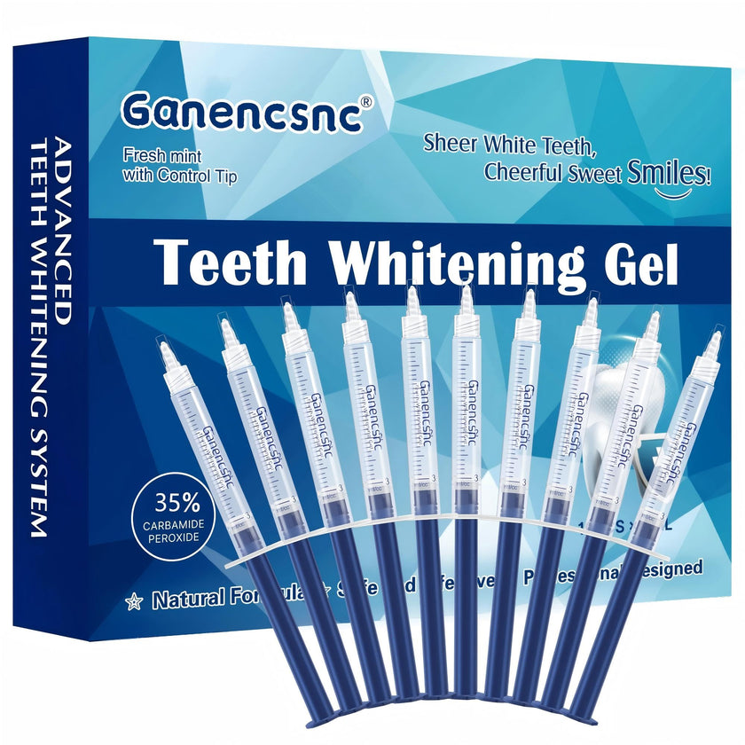 35% Ganencsnc 10-Pack Teeth Whitening Gel Refills - Gentle 35% Carbamide Peroxide Formula - Compatible with Teeth whitening Kit,No Sensitive Teeth Whitener 🍁 All In One Marketplace Canada