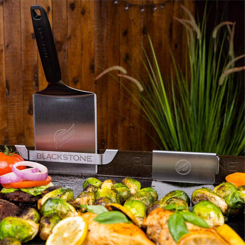 Blackstone 5188 Rear Grease Gate, 3 Magentic Hooks and Tool Holder Combo, Flat Top Griddle Accessories, Stainless Steel Barbeque Cooking Utensil Holder and Grease Guard 🍁 All In One Marketplace Canada