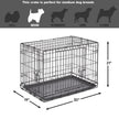MidWest Homes for Pets 30-Inch New World Crate for Medium Breeds, 21-40 lbs, Double Door Folding Dog Crate, Leak-Proof Tray & Secure Latches, Portable, Durable & Easy to Assemble 🍁 All In One Marketplace Canada