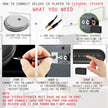 Deluxe Products CD Player Portable with 60 Second Anti Skip, Stereo Earbuds, Includes Aux in Cable and AC USB Power Cable for use at Home or in Car. Silver 🍁 All In One Marketplace Canada