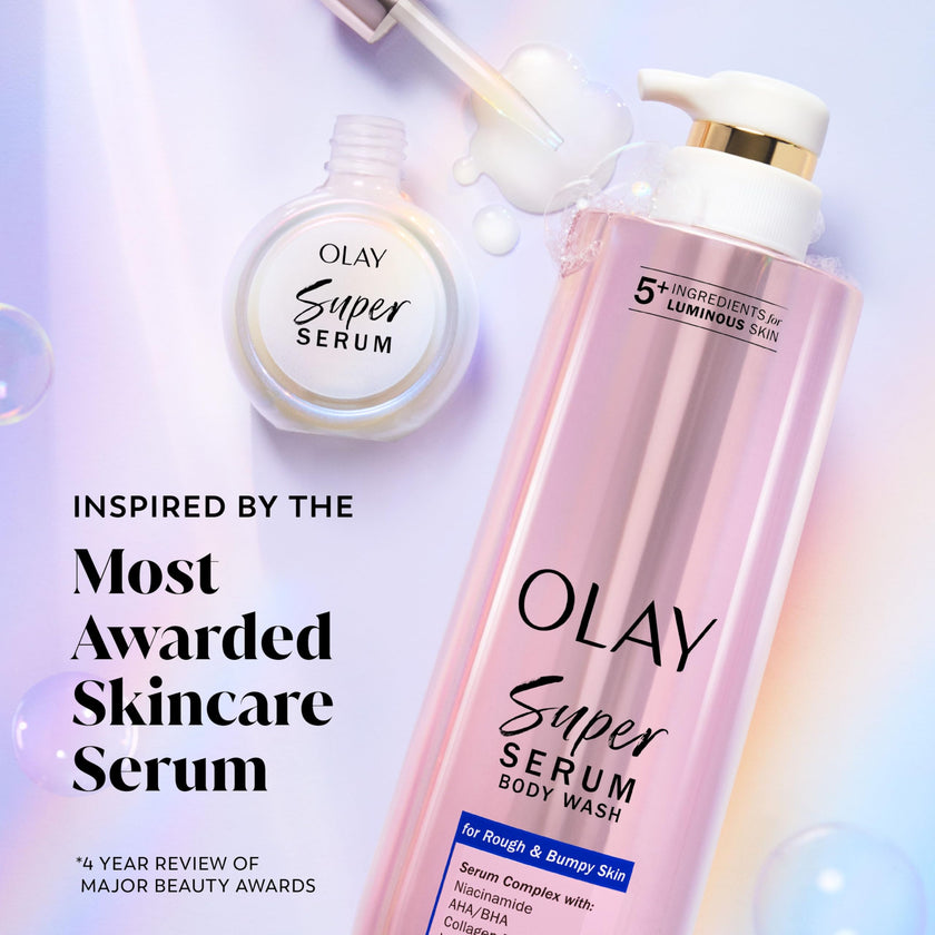 Olay Super Serum Body Wash for Bumps & Uneven Textured Skin, Serum Complex for Luminous Skin, 591 mL 🍁 All In One Marketplace Canada